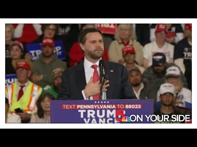 Republican Vice Presidential candidate JD Vance holds a campaign rally in Pennsylvania