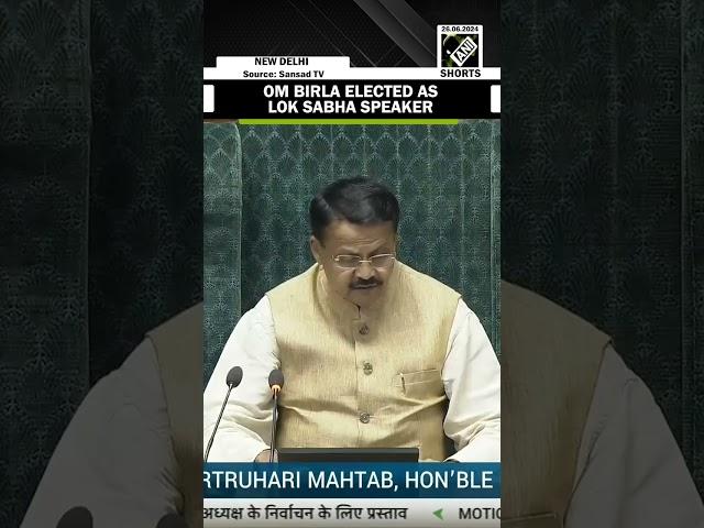 Om Birla elected as speaker of 18th Lok Sabha