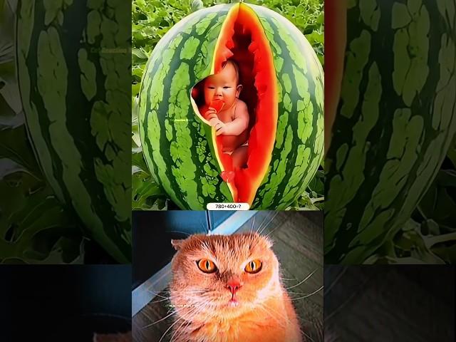 Watermelon pregnant ll cat bombastic #popular #shorts