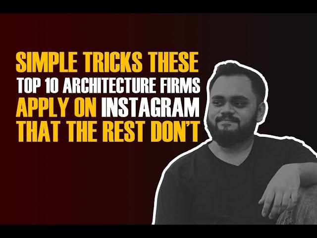 Top Indian Architecture Firms On Instagram. What they do?