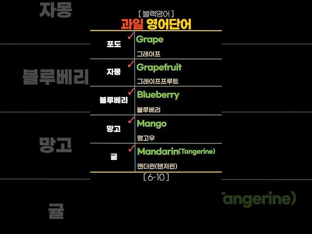 과일 영어단어[6-10]
