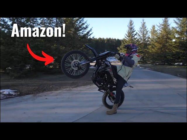 "Testing" new Amazon dirt bike