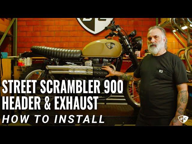 How to Install Competition Header Decat with Shotgun Slip On Exhaust on Street Scrambler 900