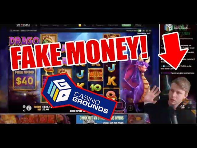 FAKE Casino Streamer Fired from CasinoGrounds by NickSlots | Caught Using Fake Casino Money on Slots