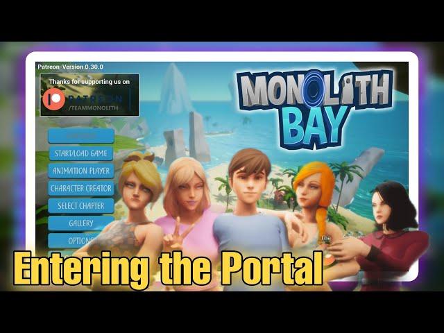 Monolith Bay Walkthrough Gameplay Part 3 - Entering the Portal - Renpy Gaming