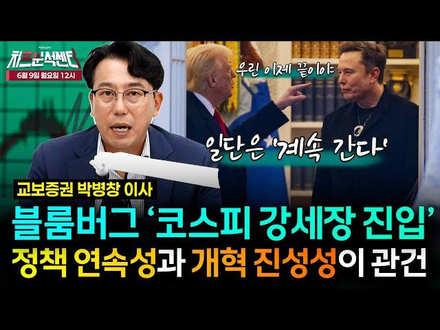 [박병창의 차트분석센터] 블룸버그, "코스피 강세장 진입" → 정책 연속성과 개혁 진정성이 관건 | 6월 9일
