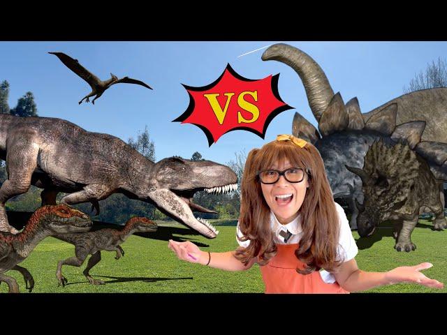 Carnivore Vs Herbivore Dinosaurs for Kids | Dinosaur Adventure Stories with Soso