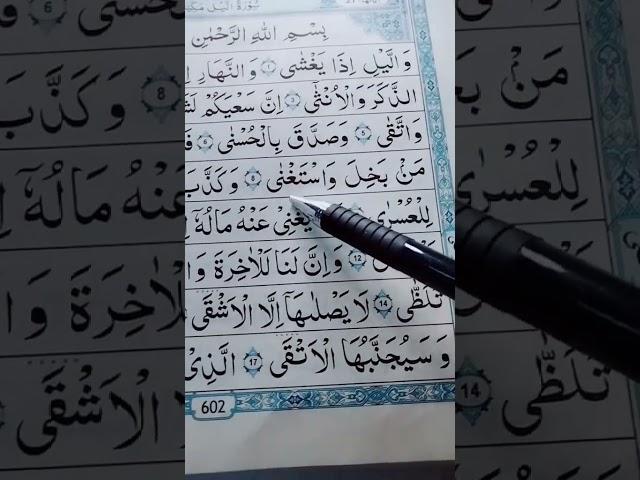 Surah Lail beautiful arabic Qur'an recitation