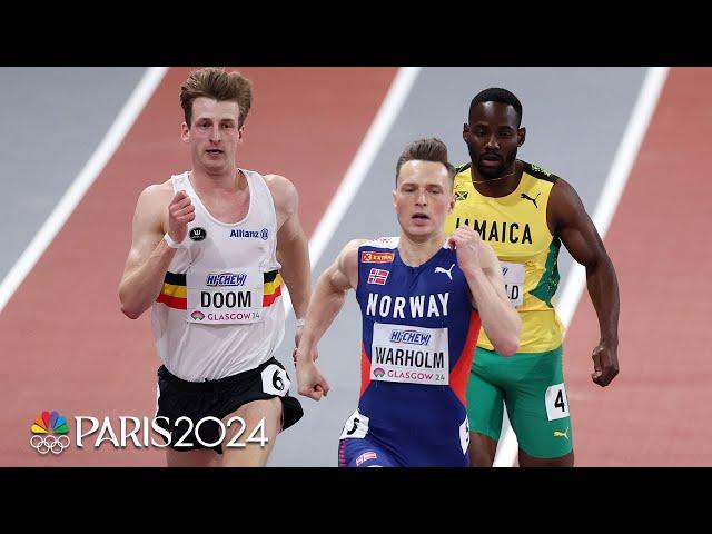 Doom takes Karsten Warholm to the wire for 400m Indoor World title in Glasgow | NBC Sports