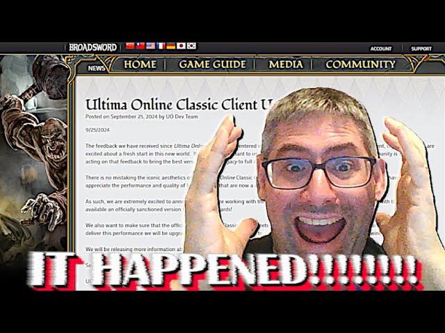 ULTIMA ONLINE APPROVES ClassicUO CLIENT (on ALL OFFICIAL SERVERS and UO Legacy, by Broadsword!)