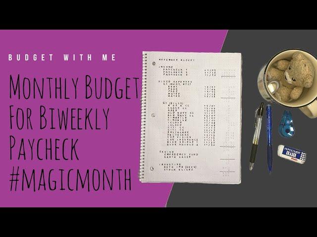 Budgeting a 3-Paycheck Month for a Biweekly Budget | $2000 to Debt??? | November 2022 Budget With Me