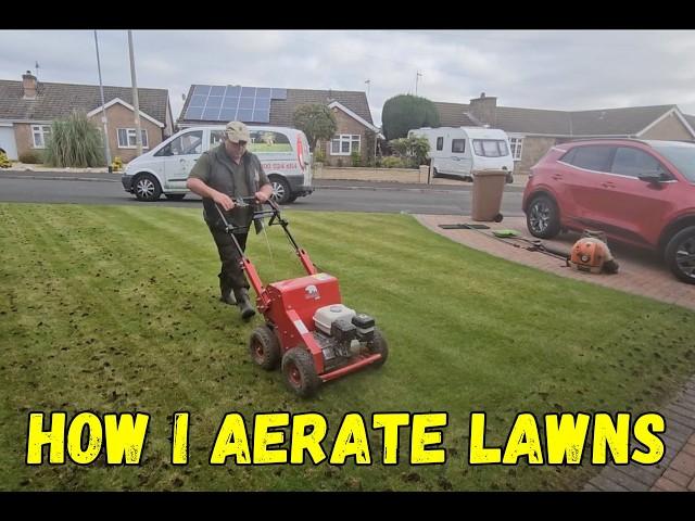 How to Hollow Tine Aerate your Lawn with a Machine or a hand held manual lawn aerator