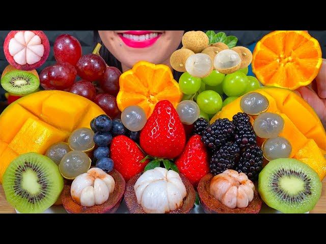 ASMR FRESH FRUIT PLATTER *MAKAN BUAH SEGAR* ताजे फल खाएं MUKBANG MASSIVE Eating Sounds