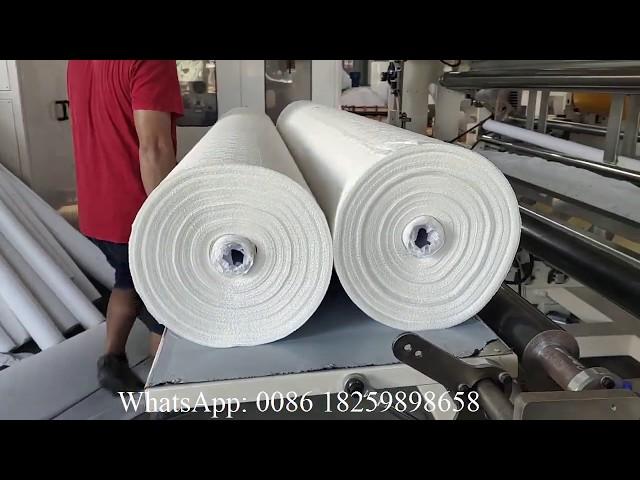 Automatic maxi roll toilet tissue paper embossing machine