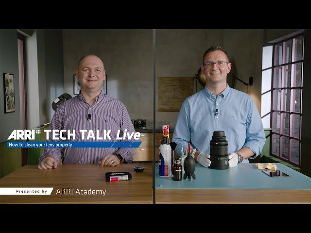 ARRI TECH TALK Live: How to clean your lenses properly // English Version