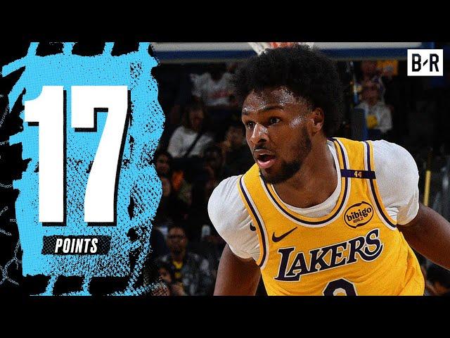 Bronny James Scores 17 PTS vs. Warriors in Lakers Final Preseason Game