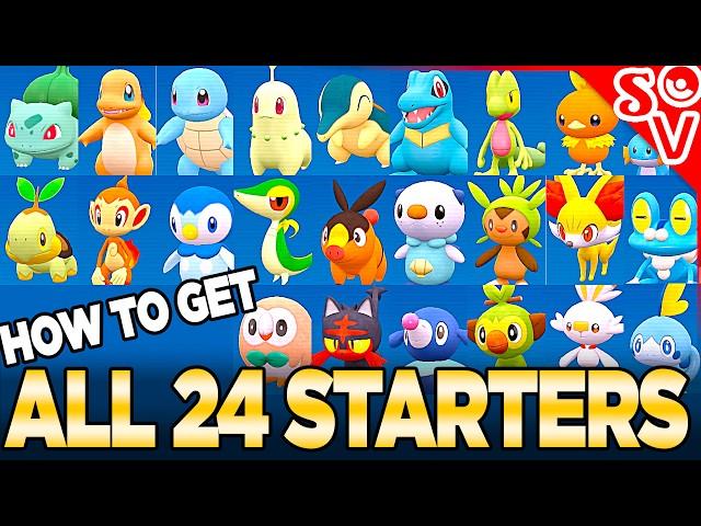 How to Get ALL 24 Starter Pokemon - Indigo Disk