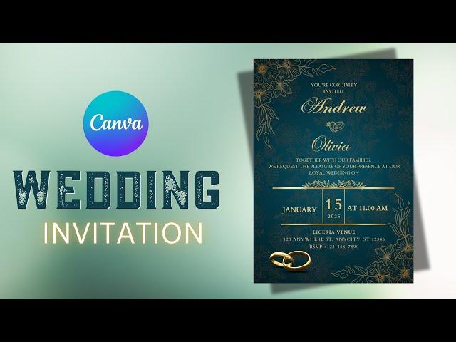 How to Create Wedding Invitations on Canva | Wedding Invitation Card