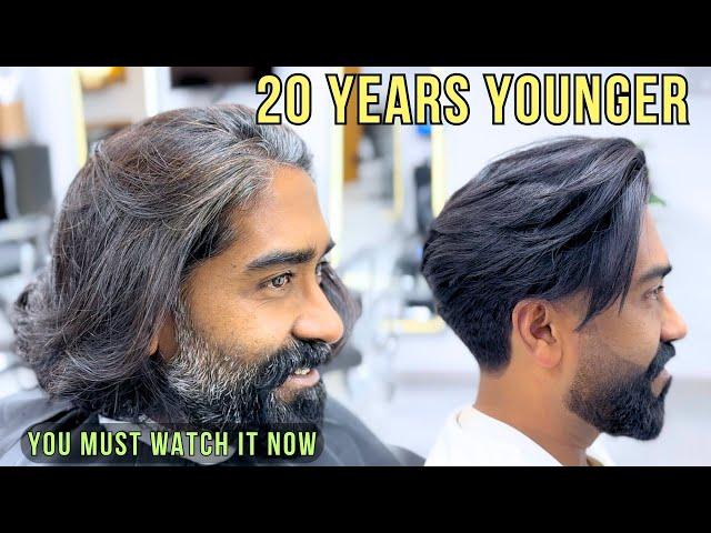 BEAUTIFUL HAIR TRANSFORMATION  MEN'S HAIRCUT & BEARED 