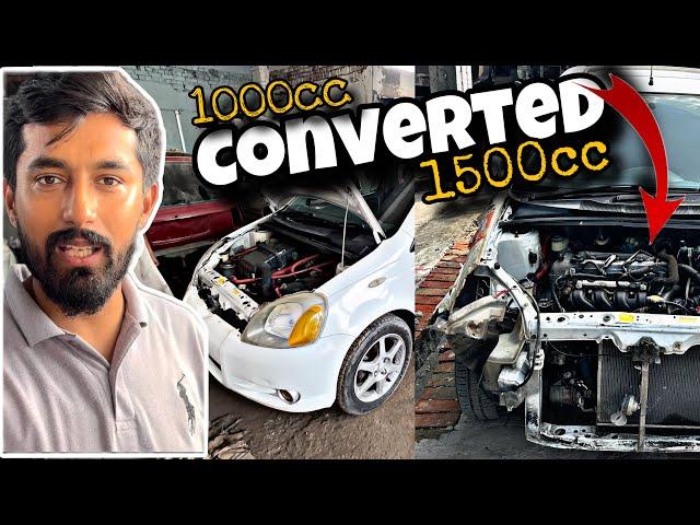 Toyota Vitz 1000cc Converted to 1500cc | Rs Vitz 1.5 | Test Drive | Complete Engine Conversion 