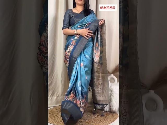 Bombay satin  3D print saree https://wa.me/+919884792857