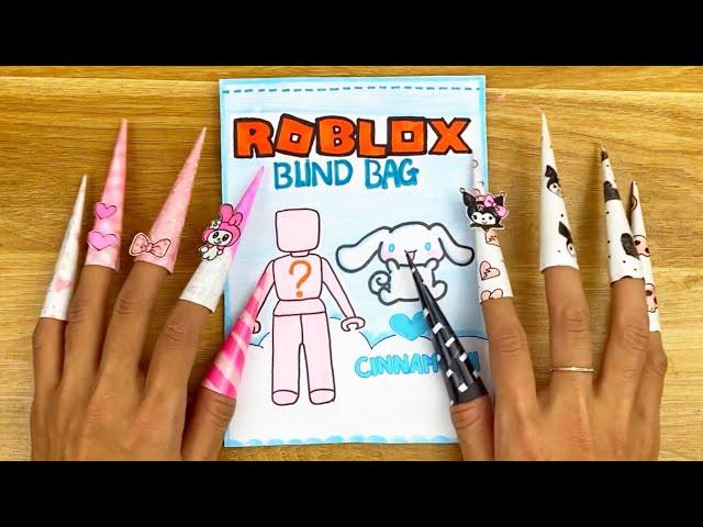 Paper DIY Sanrio Cinnamoroll Roblox Outfit Blind Bag| Roblox Paper Doll ASMR Unboxing