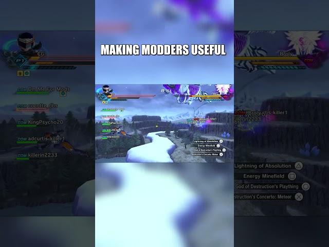 If you see a modder In Dragon Ball Xenoverse 2 do this