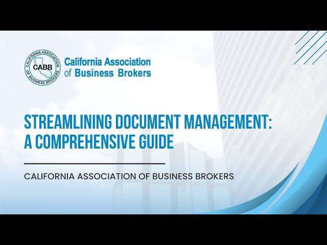 Streamlining Document Management: A Comprehensive Guide