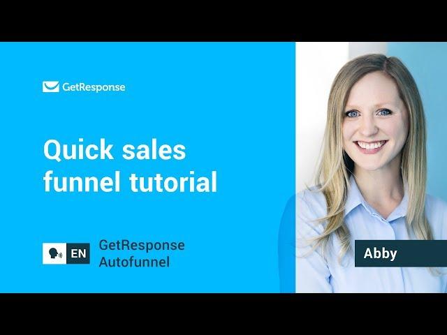 Quick Sales Funnel Tutorial 2019 | GetResponse Conversion Funnels