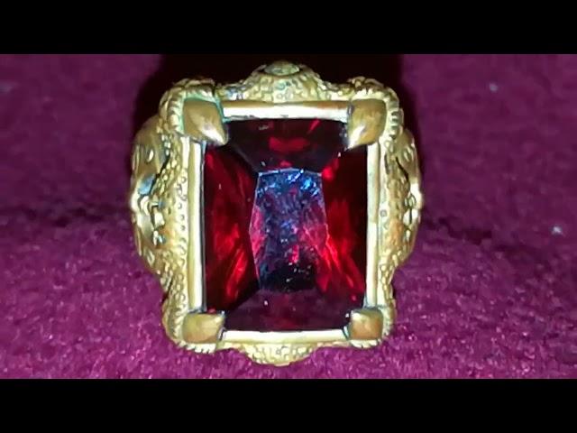 缅甸鸽血红大克拉红宝石古董戒指，A 20 carat Burmese Pigeon Blood Ruby antique ring , 之二