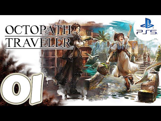 Octopath Traveler [PS5] Gameplay Walkthrough Part 1 Prologue Chapter 1 Tressa, Cyrus | No Commentary