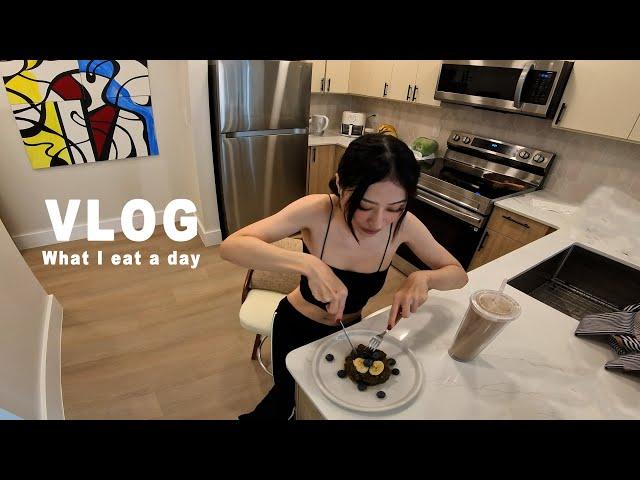 NYC Living Vlog|What i eat a day to lose weight as homebody(realistic easy cooking minimal effort)