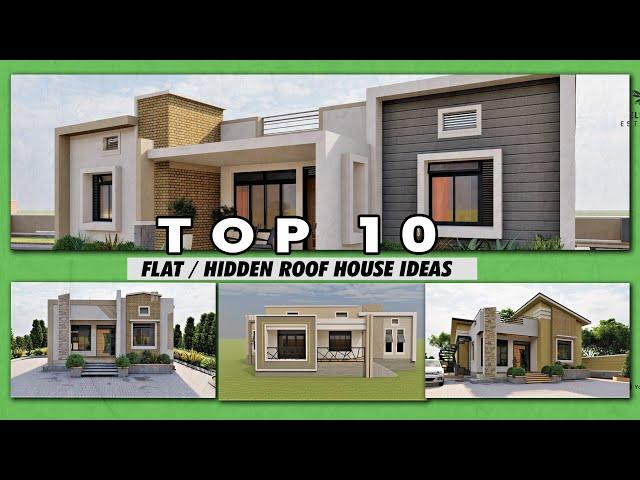 Top 10 Most Popular Small Flat Roof / Hidden Roof | House Design Ideas