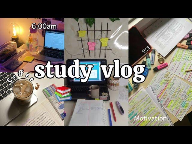 study vlog with me/ دراسة التراكمات و التحضير للإختبارات إنجاز قائمة المهام و الكثير من القهوة