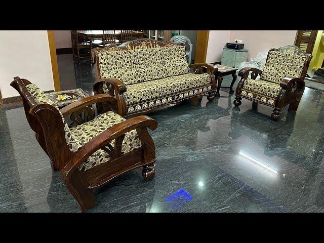 Rosewood sofa set 3+1+1  available at Sairay Rosewood Emporium Rajainanar Bangalore