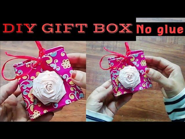 Diy gift box | No glue gift box | How to make Paper gift box