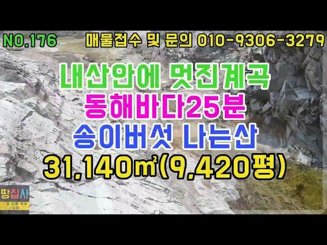 내산안에 멋진계곡! 수백만평 국유림접!송이나는산!31,140㎡(9,420평)(울진군 온정면 임야매매)