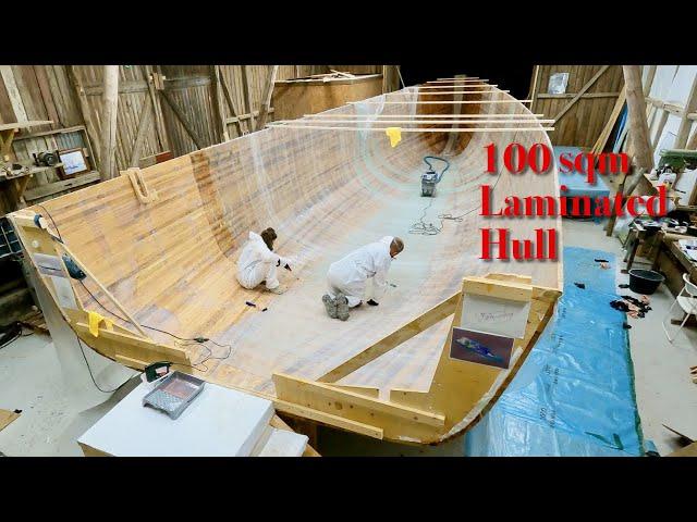 100 m2 Finished Laminate! - Ep. 409 RAN Sailing