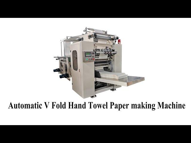 V folding color glue lamination hand towel tissue paper making machine