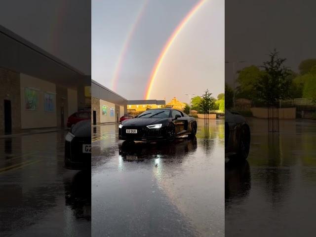 AUDI  Rain ️ & Rainbow  ⭐  | #audi #audisport #youtubeshorts #shortvideo #shorts