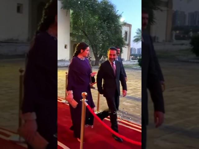 الرئيس العراقي محمد الحلبوسي وزوجته الدكتورة نوار عاصم محمد . #الانبار #محتوى_رائج #ترند #shorts