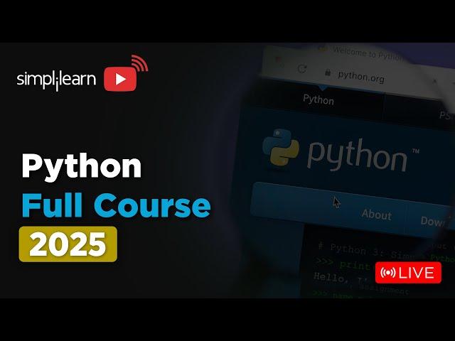 Python For Data Analytics Full Course 2025 | Python Data Analytics For Beginners | Simplilearn