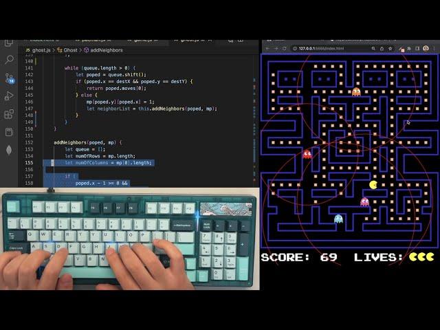 ASMR Programming - Coding Pacman - No Talking