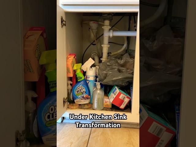Under Sink Kitchen Organization #cleaningmotivation