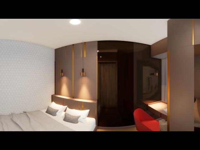 Interior design idea 360 VR (bedroom view1), Crown Tolaja