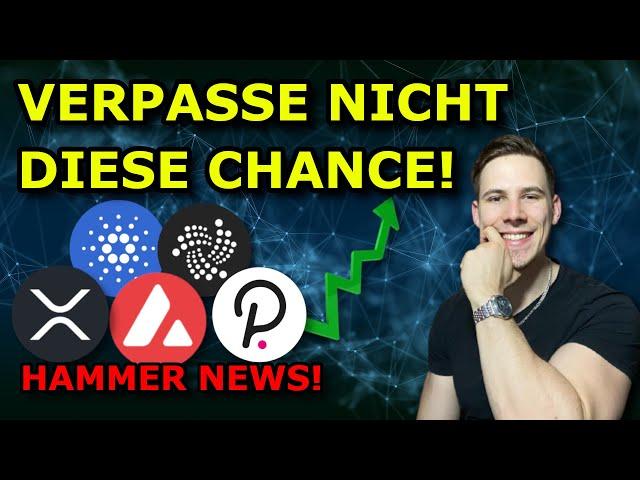 Crypto in decline? Take advantage of the situation! Awesome Avalanche, Cardano, Ripple, IOTA & Po...