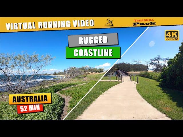 Virtual Run Australia Coast Rugged | 4K | Virtual Treadmill Run @TreadmillPack