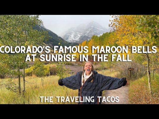 Sunrise at Colorado's Famous Maroon Bells - The Traveling Tacos - Aspen / Snowmass, Colorado