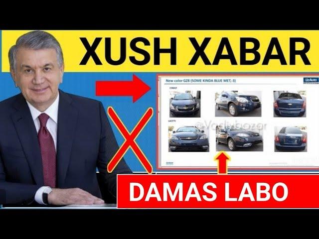 UzAuto Motors avto  Chevrolet Lacetti, Cobalt, Damas и Labo, Mashinalar