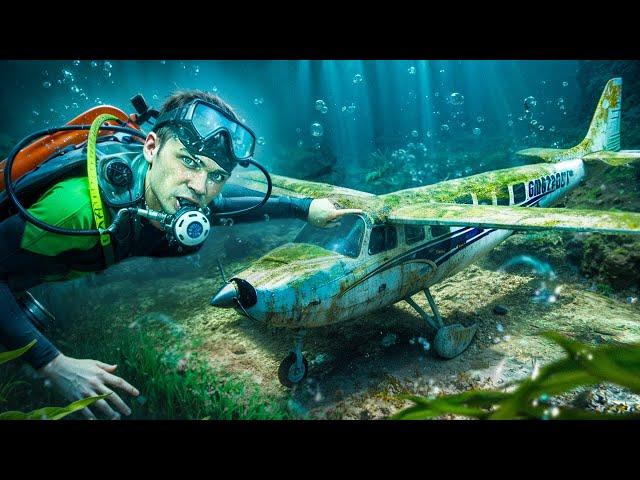 Found AIRPLANE Underwater, You Won't Believe What's Inside! (Scuba Diving)